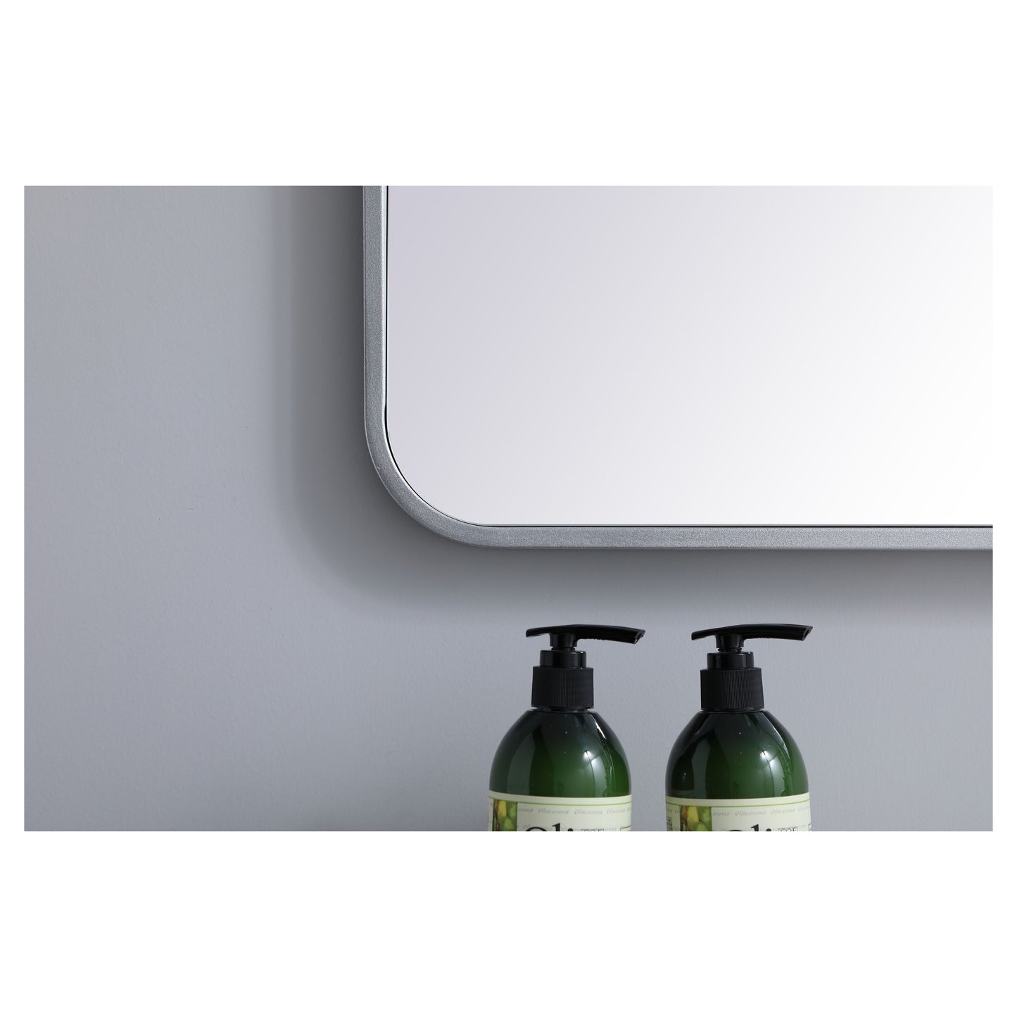 MR803040S Evermore 30" x 40" Metal Framed Rectangular Mirror in Silver