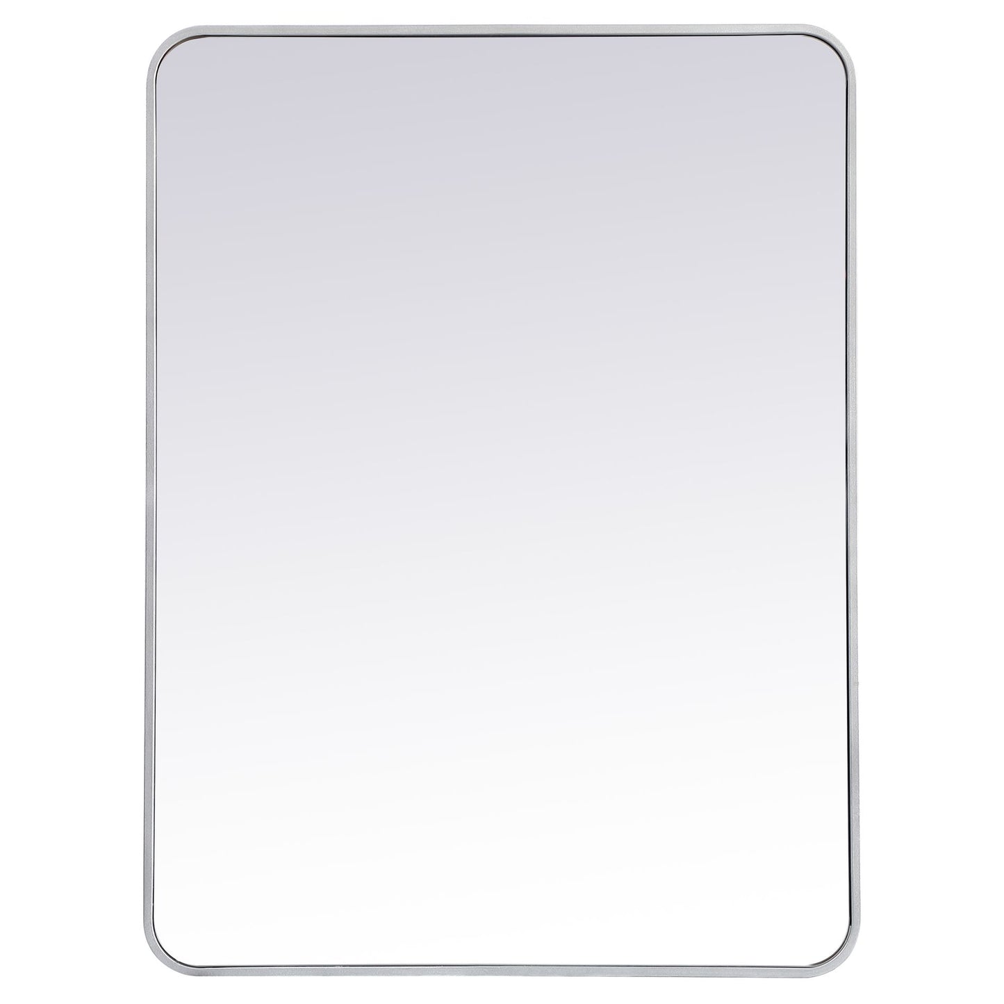 MR803040S Evermore 30" x 40" Metal Framed Rectangular Mirror in Silver
