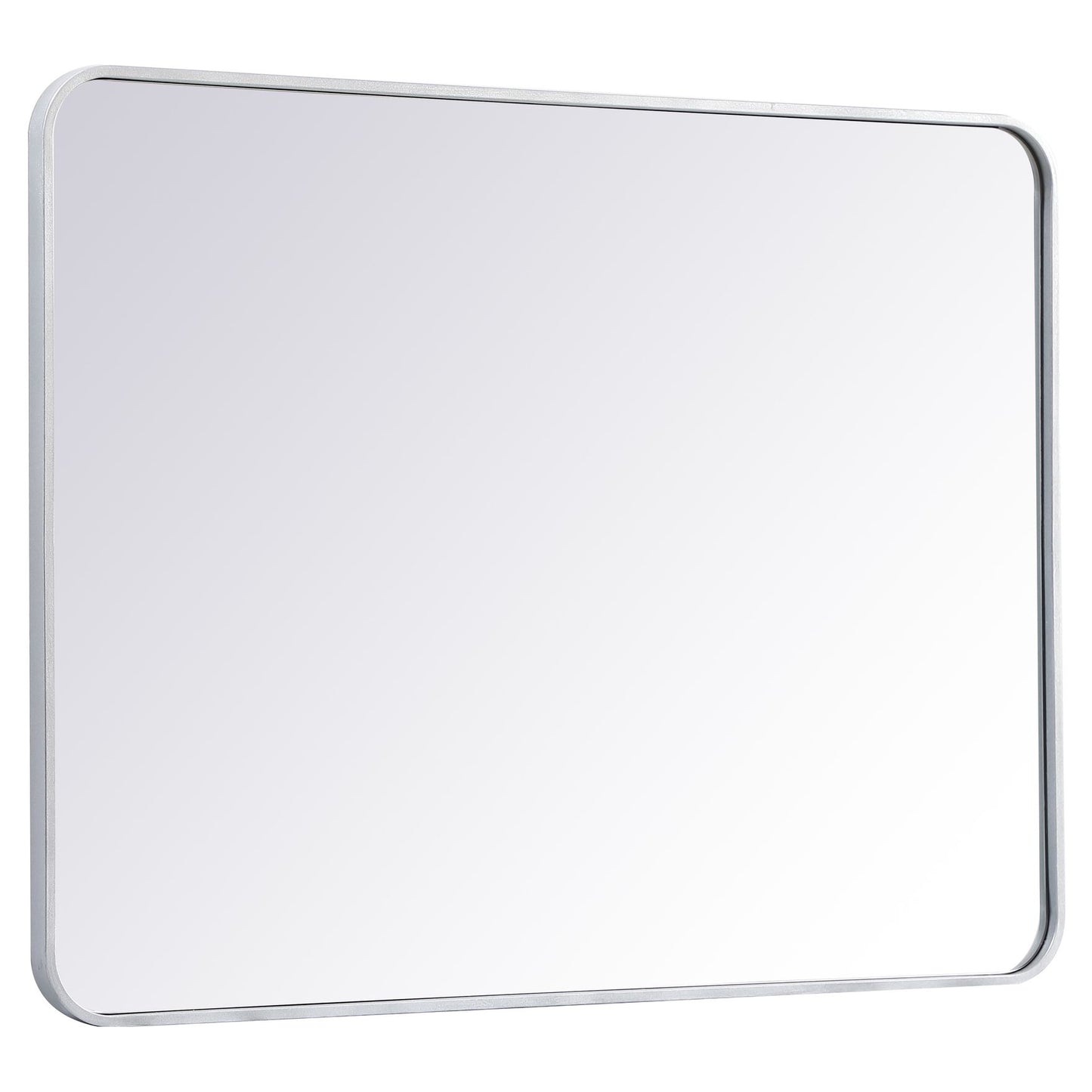 MR803040S Evermore 30" x 40" Metal Framed Rectangular Mirror in Silver