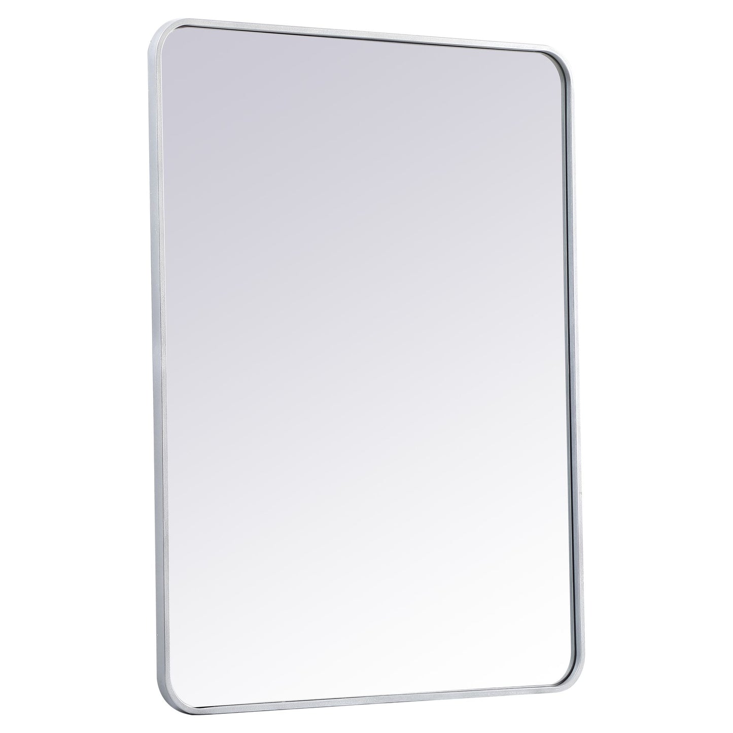 MR803040S Evermore 30" x 40" Metal Framed Rectangular Mirror in Silver