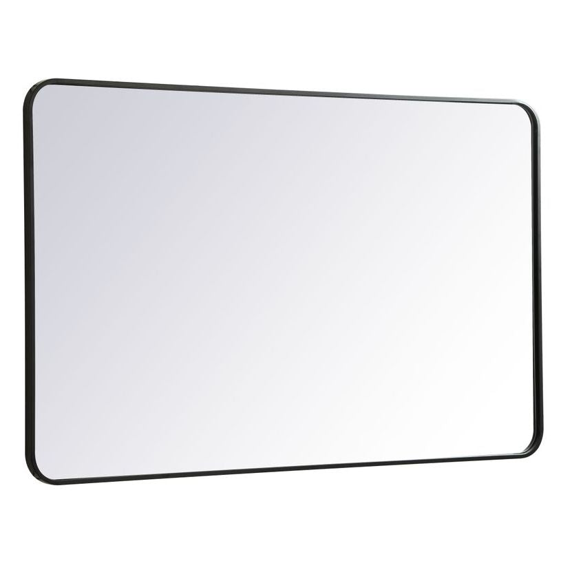 MR803048BK Evermore 30" x 48" Metal Framed Rectangular Mirror in Black