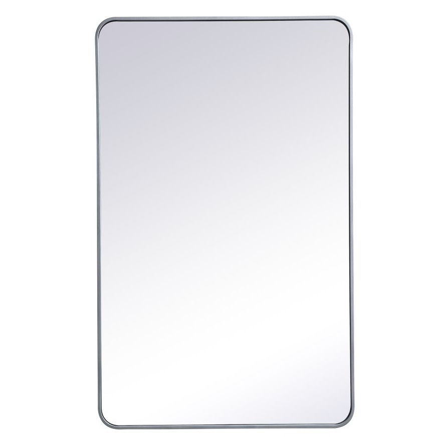 MR803048S Evermore 30" x 48" Metal Framed Rectangular Mirror in Silver