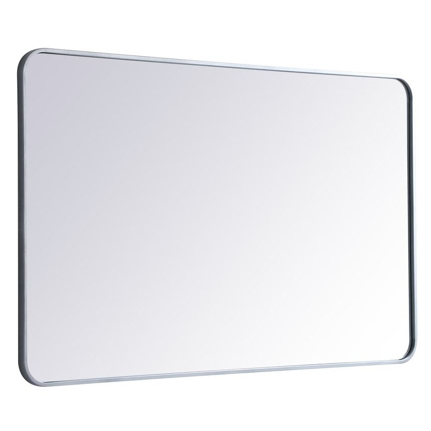 MR803048S Evermore 30" x 48" Metal Framed Rectangular Mirror in Silver