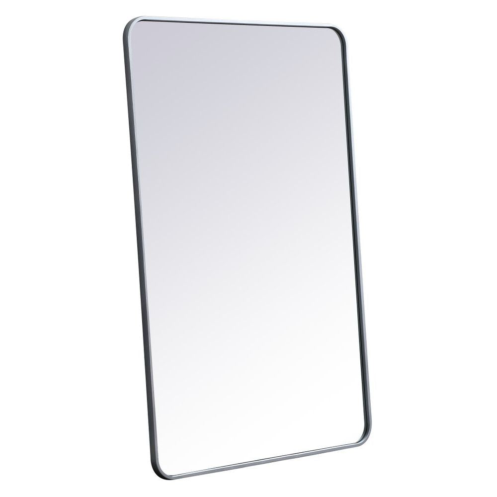 MR803048S Evermore 30" x 48" Metal Framed Rectangular Mirror in Silver