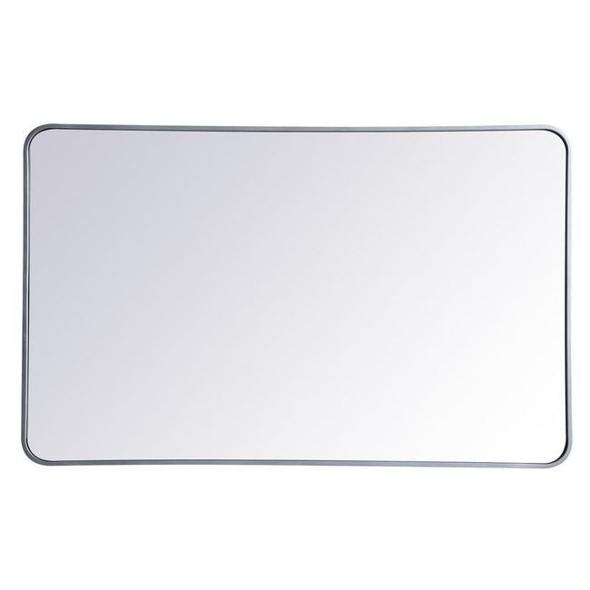 MR803048S Evermore 30" x 48" Metal Framed Rectangular Mirror in Silver