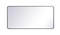 MR803060BK Evermore 30" x 60" Metal Framed Rectangular Mirror in Black