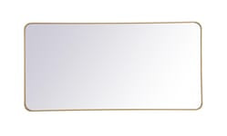 MR803060BR Evermore 30" x 60" Metal Framed Rectangular Mirror in Brass
