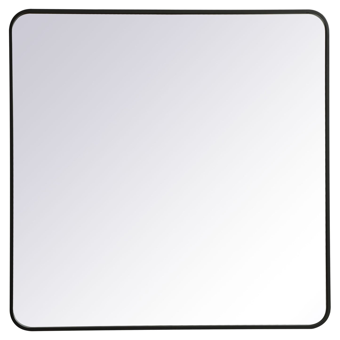 MR803636BK Evermore 36" x 36" Metal Framed Rectangular Mirror in Black