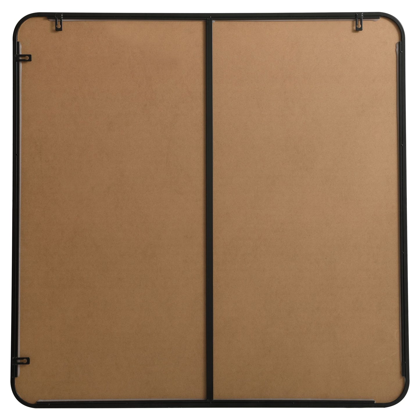 MR803636BK Evermore 36" x 36" Metal Framed Rectangular Mirror in Black