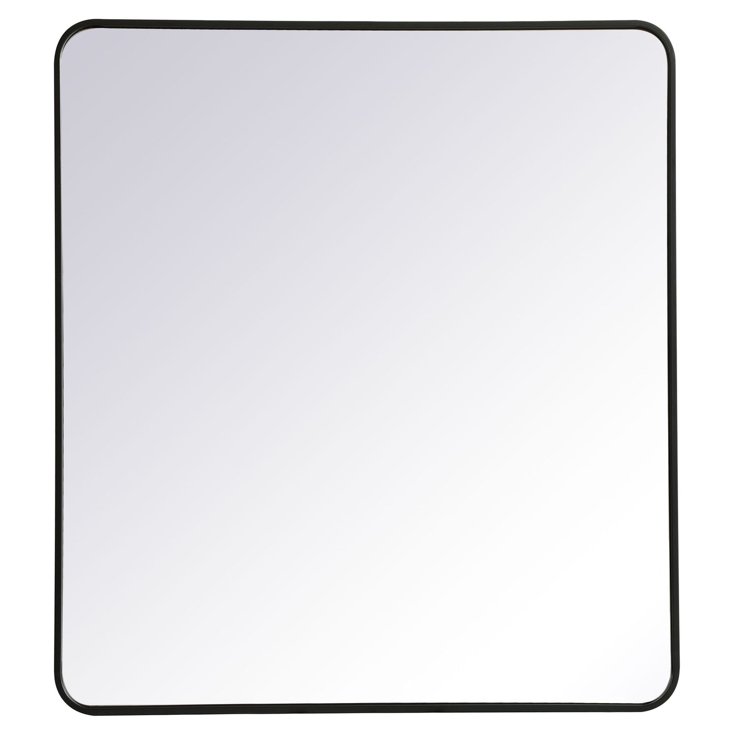 MR803640BK Evermore 36" x 40" Metal Framed Rectangular Mirror in Black