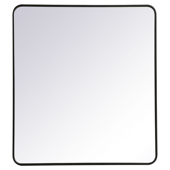 MR803640BK Evermore 36" x 40" Metal Framed Rectangular Mirror in Black