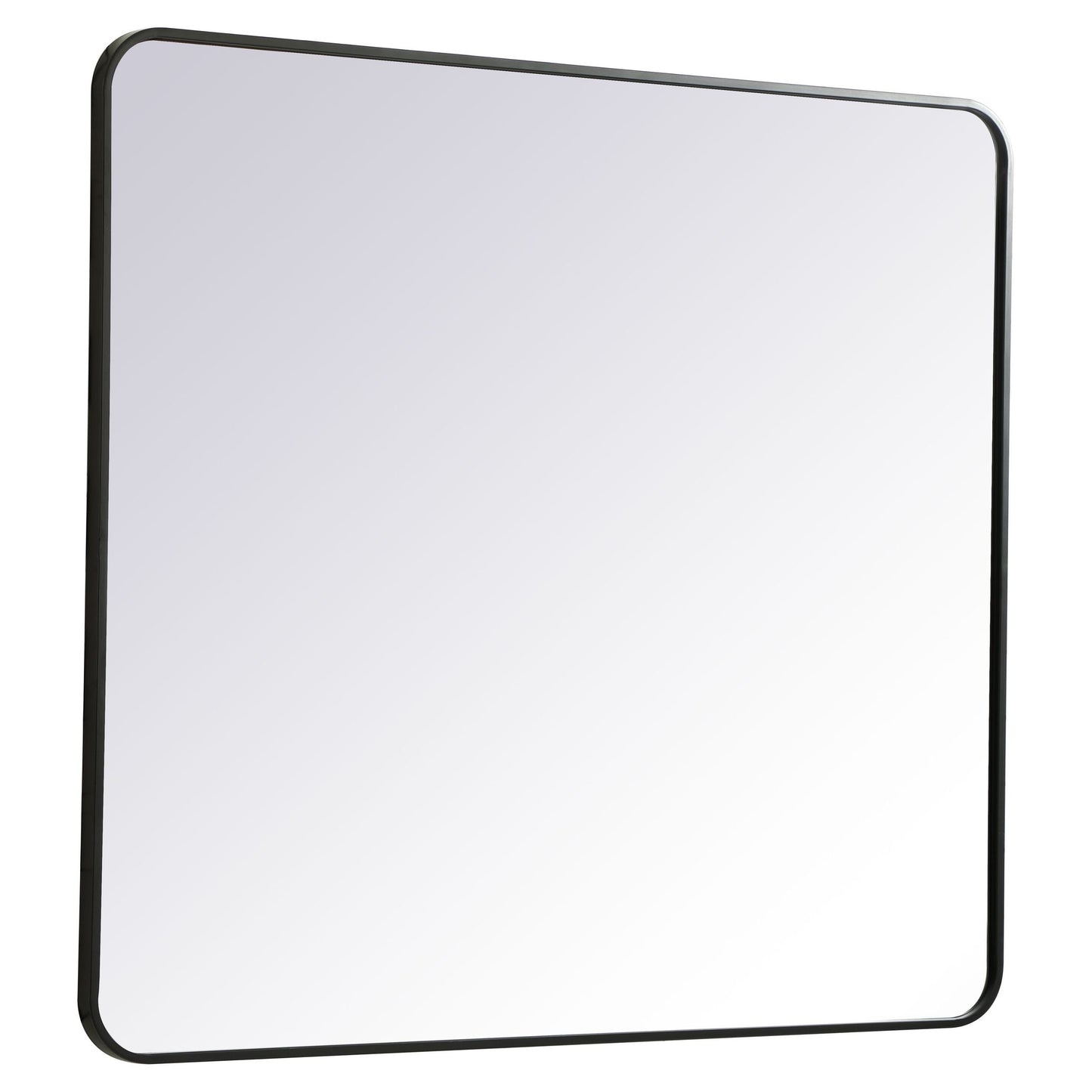 MR803640BK Evermore 36" x 40" Metal Framed Rectangular Mirror in Black