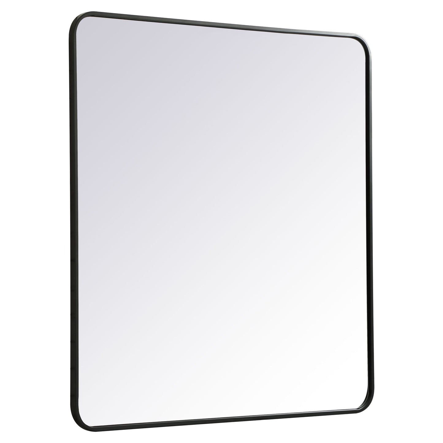 MR803640BK Evermore 36" x 40" Metal Framed Rectangular Mirror in Black