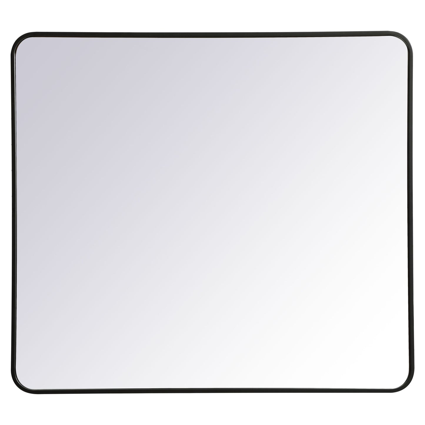 MR803640BK Evermore 36" x 40" Metal Framed Rectangular Mirror in Black