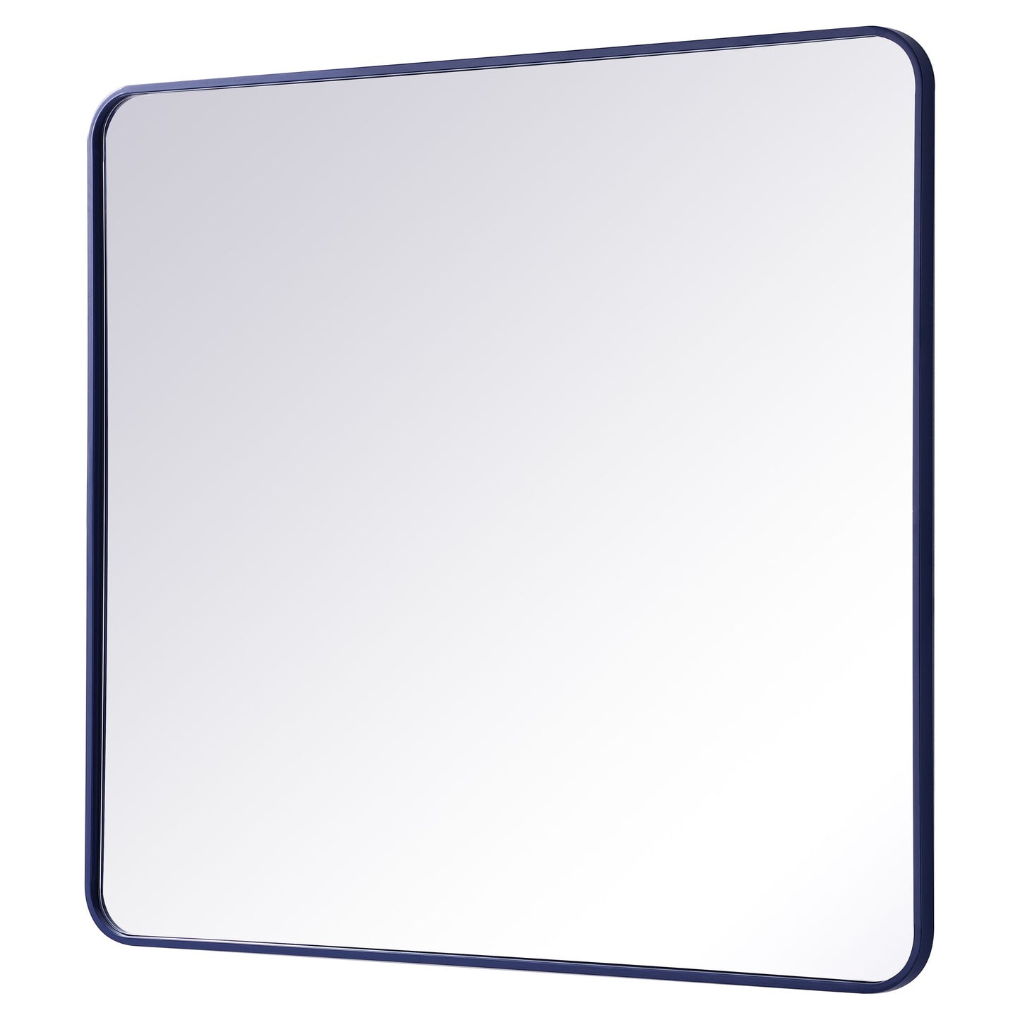 MR803640BL Evermore 36" x 40" Metal Framed Rectangular Mirror in Blue