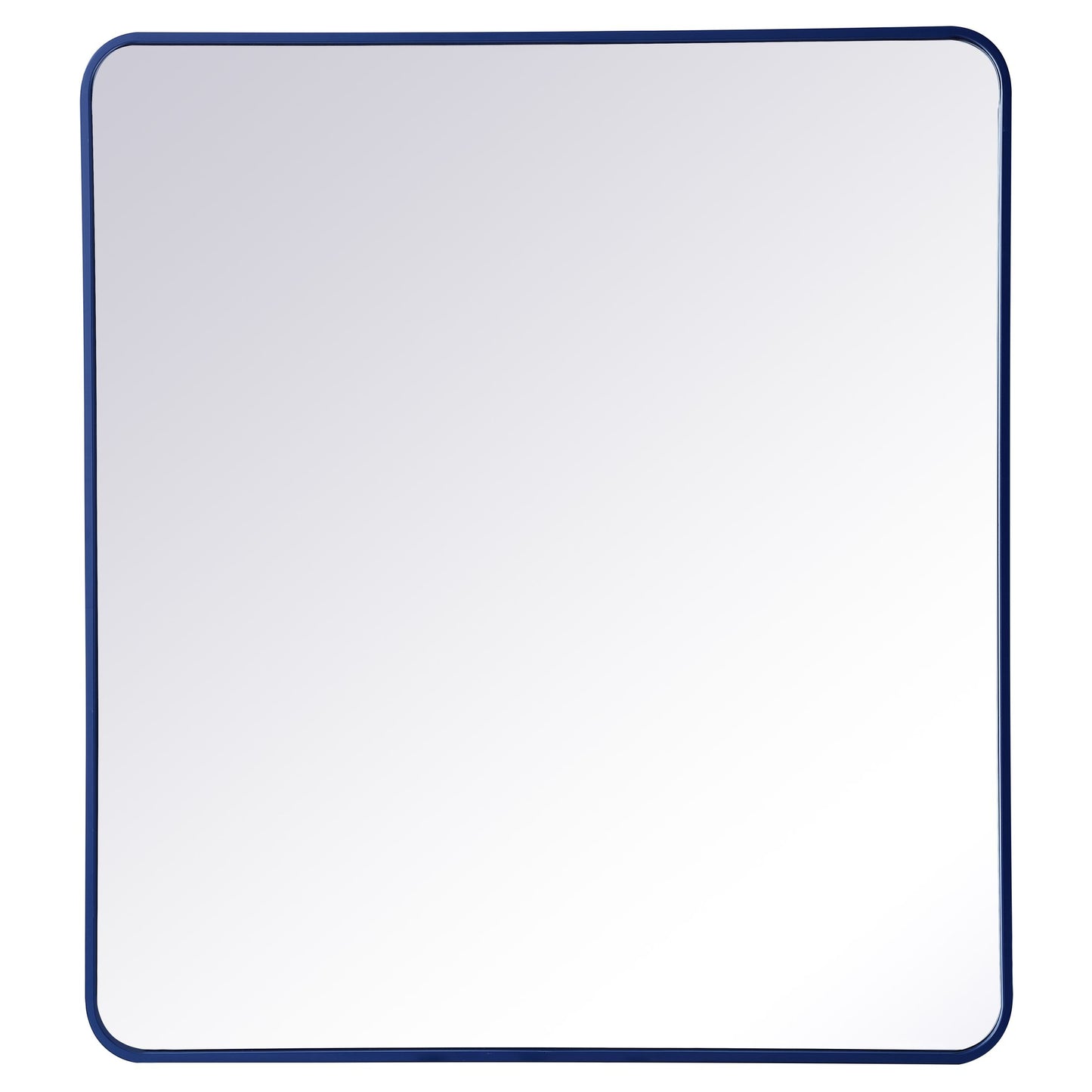 MR803640BL Evermore 36" x 40" Metal Framed Rectangular Mirror in Blue