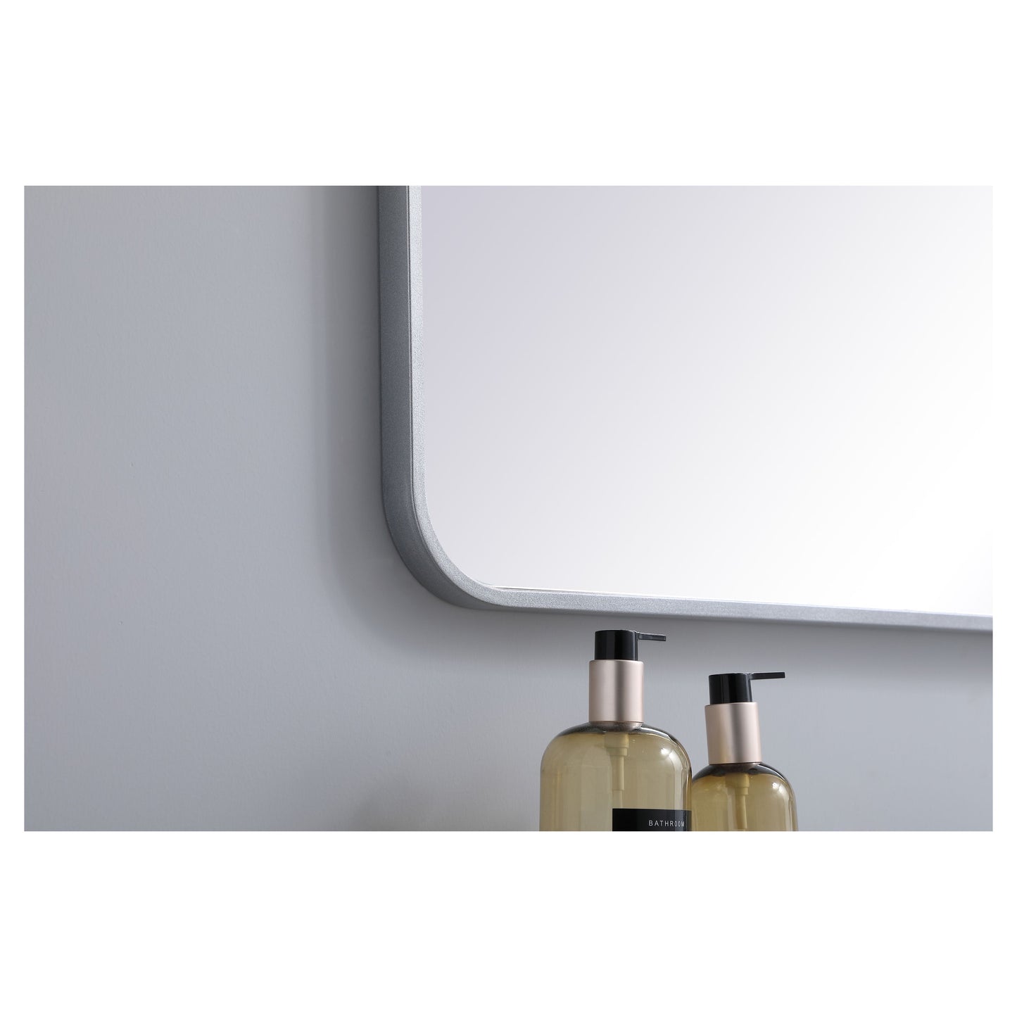 MR803640S Evermore 36" x 40" Metal Framed Rectangular Mirror in Silver