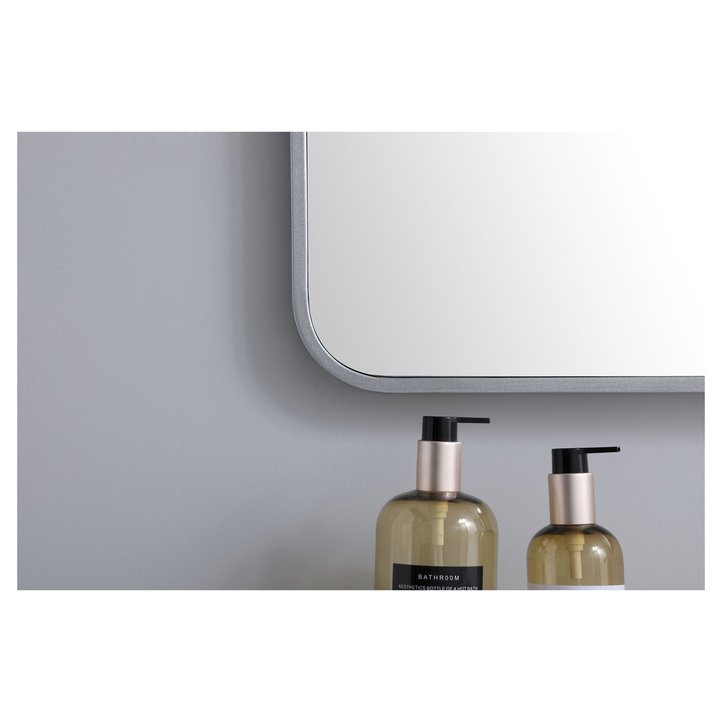 MR803640S Evermore 36" x 40" Metal Framed Rectangular Mirror in Silver