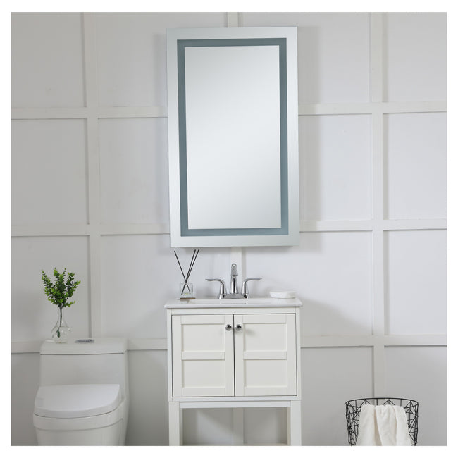 MRE-6004 Nova 24" x 40" LED Mirror in Glossy White - 5000K
