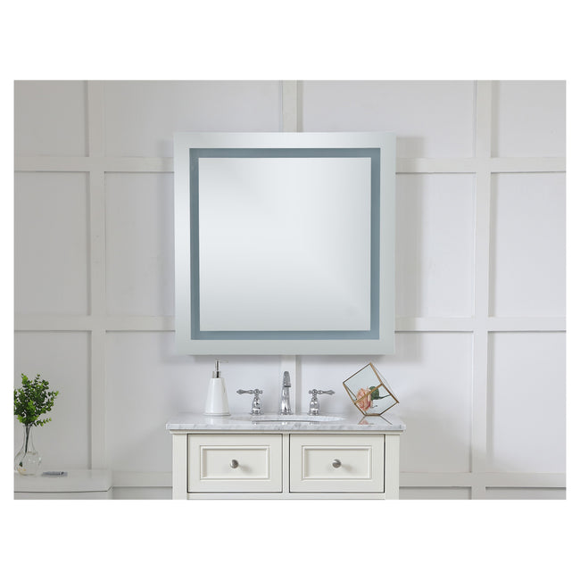 MRE-6010 Nova 28" x 28" LED Mirror in Glossy White - 5000K