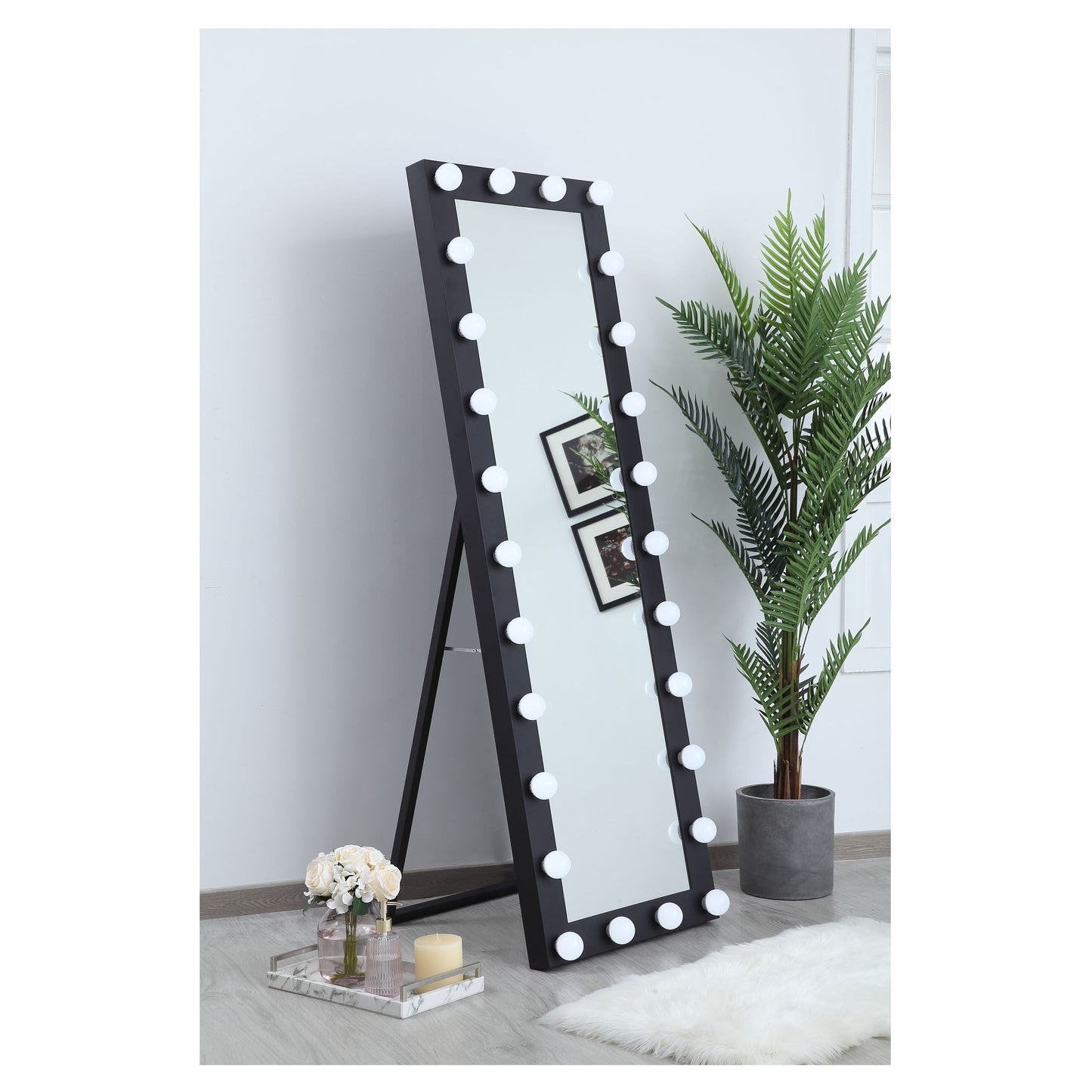 MRE32471BK Brenda 24" x 71" LED Mirror in Black - 5000K
