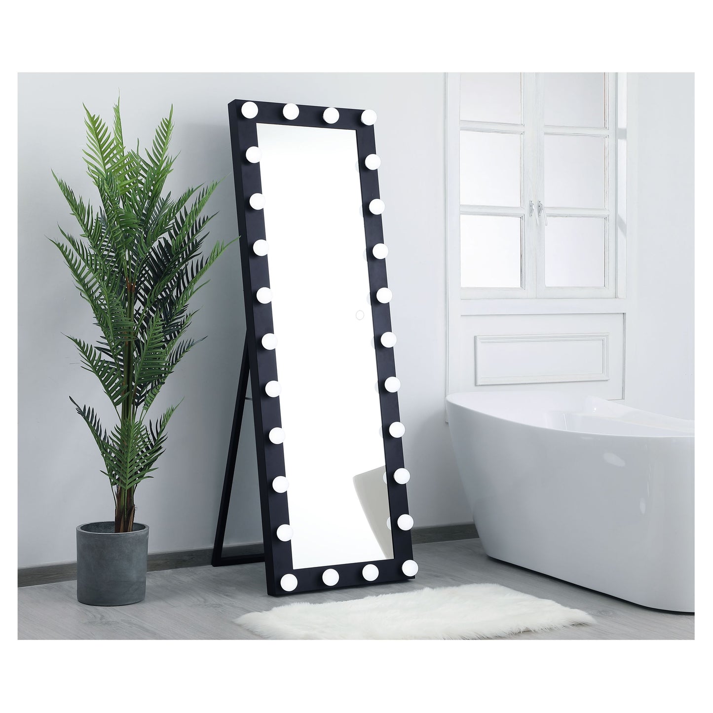 MRE32471BK Brenda 24" x 71" LED Mirror in Black - 5000K