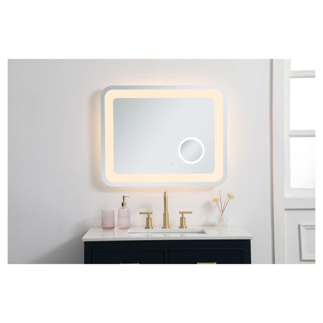 MRE52430 Lux 30" x 24" LED Mirror in Glossy White - Adjustable Color Temp