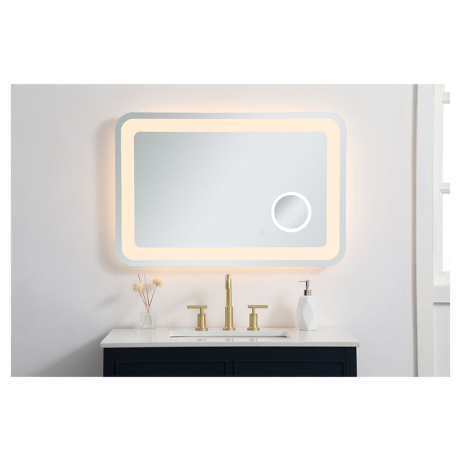 MRE52436 Lux 36" x 24" LED Mirror in Glossy White - Adjustable Color Temp