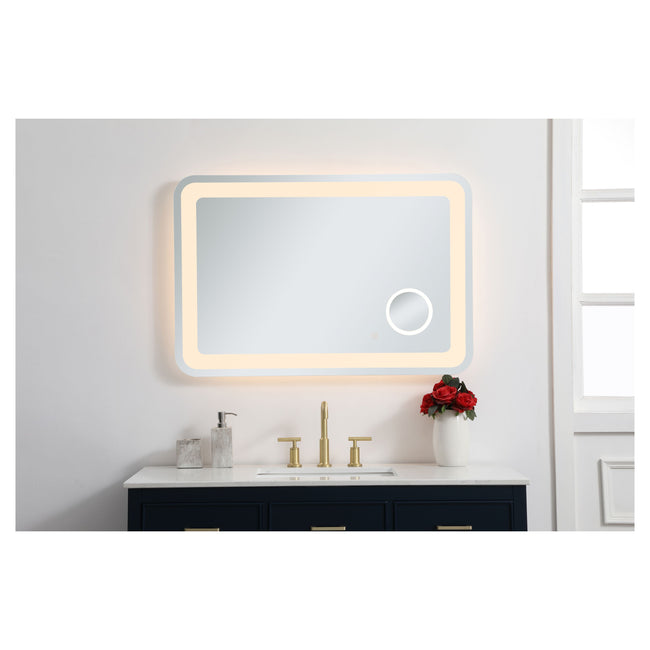 MRE52740 Lux 40" x 27" LED Mirror in Glossy White - Adjustable Color Temp