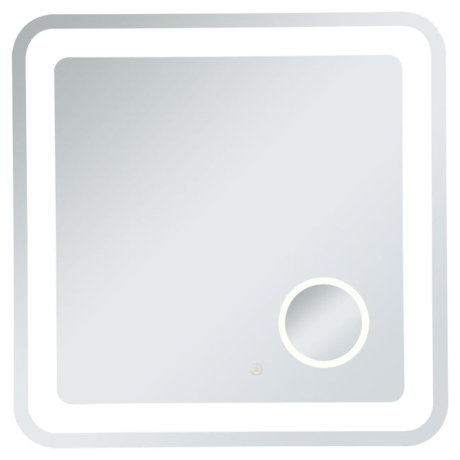 MRE53030 Lux 30" x 30" LED Mirror in Glossy White - Adjustable Color Temp