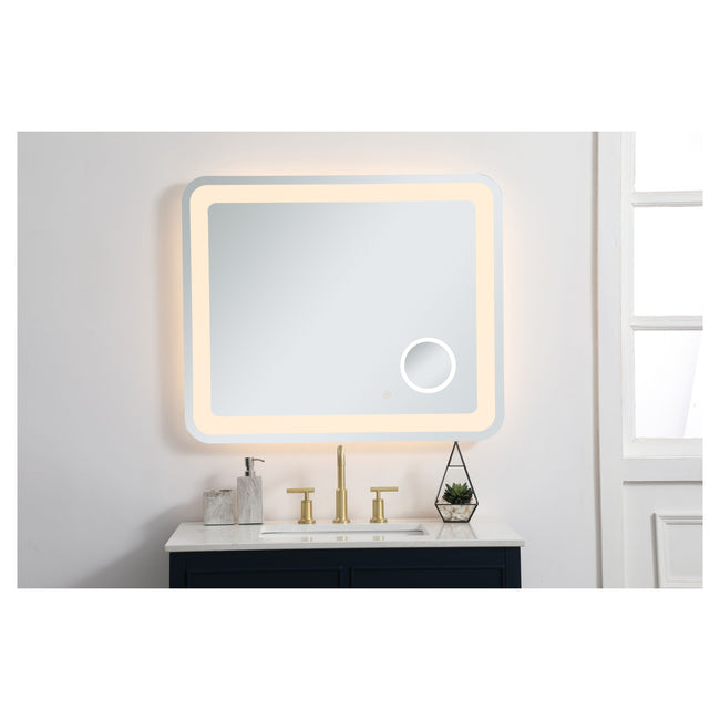 MRE53036 Lux 36" x 30" LED Mirror in Glossy White - Adjustable Color Temp