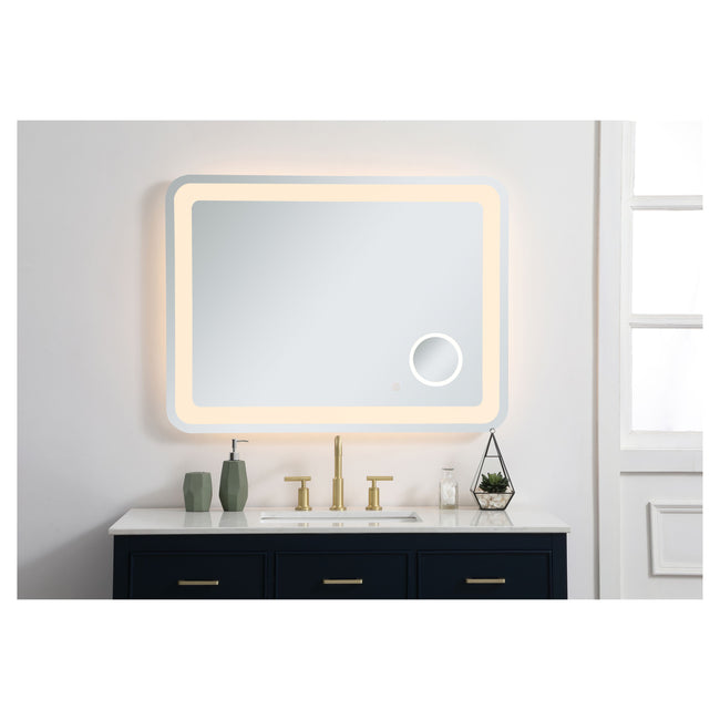 MRE53040 Lux 40" x 30" LED Mirror in Glossy White - Adjustable Color Temp
