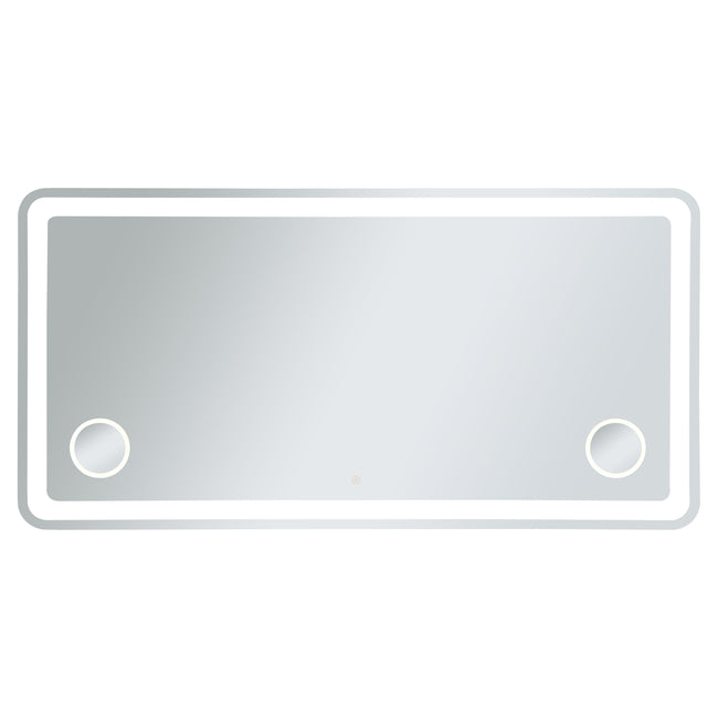 MRE53672 Lux 72" x 36" LED Mirror in Glossy White - Adjustable Color Temp