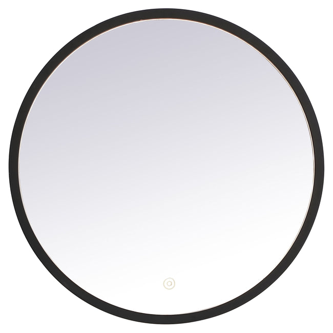 MRE6021BK Pier 21" x 21" LED Mirror in Black - Adjustable Color Temp