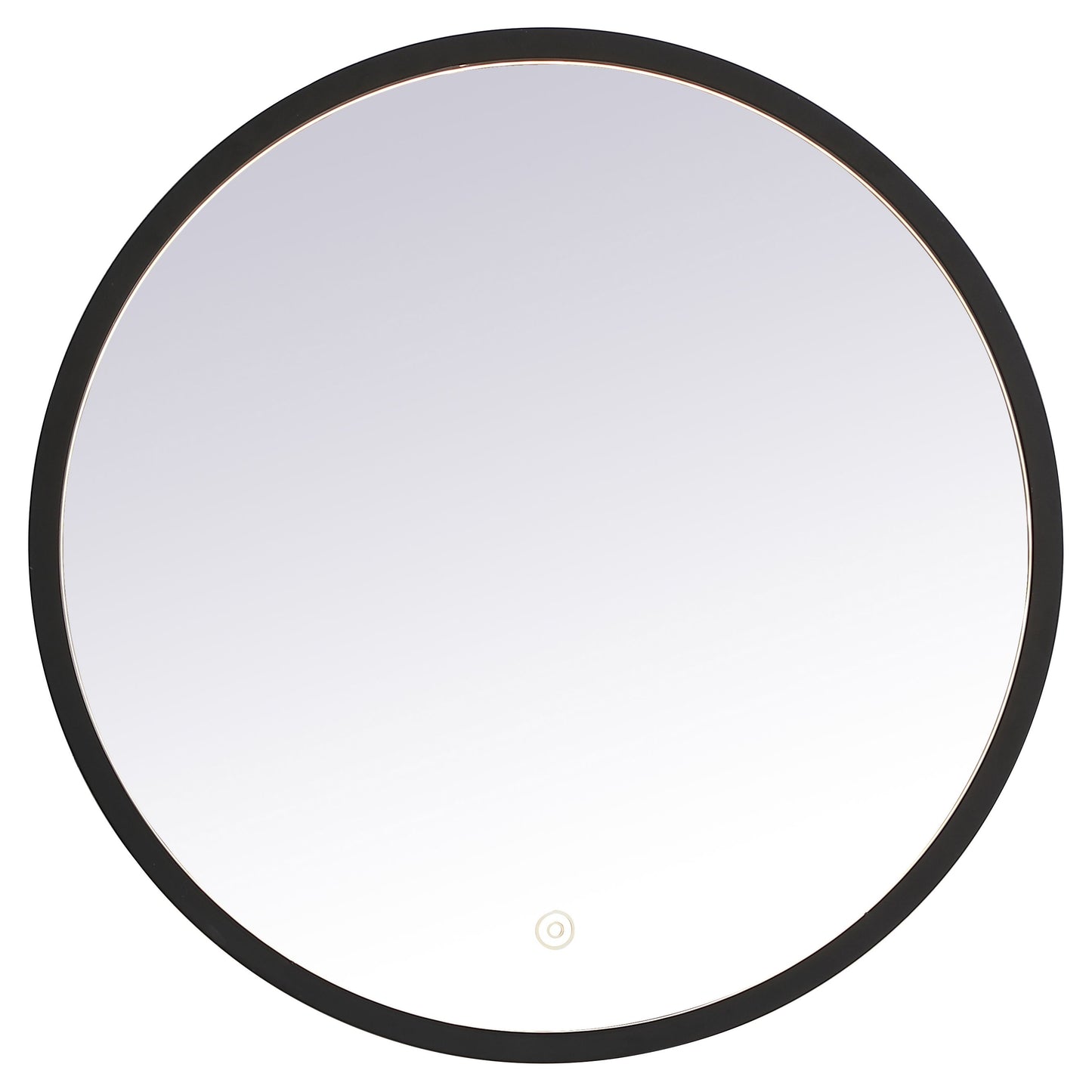 MRE6021BK Pier 21" x 21" LED Mirror in Black - Adjustable Color Temp