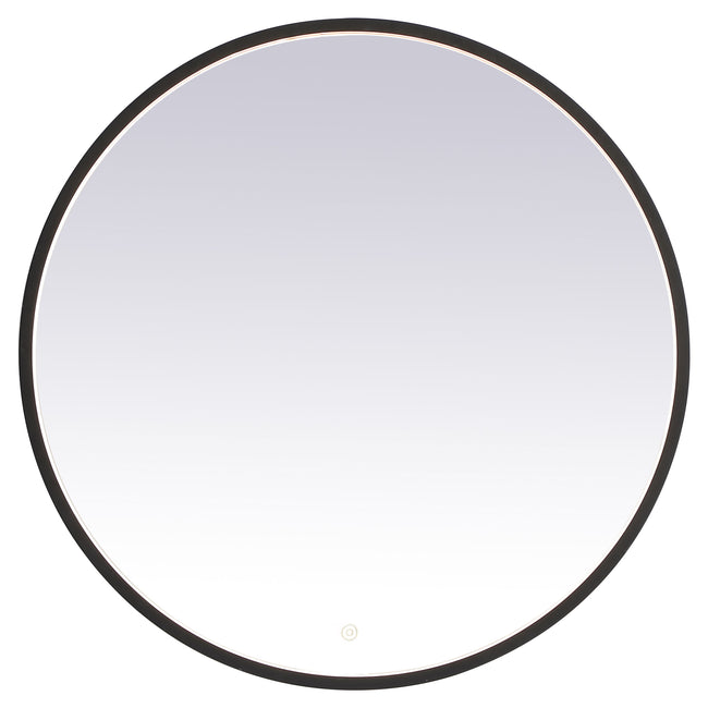 MRE6032BK Pier 32" x 32" LED Mirror in Black - Adjustable Color Temp