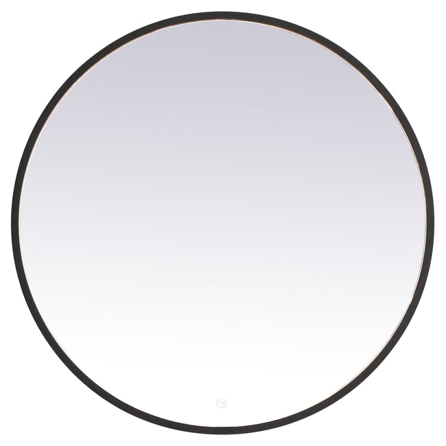 MRE6036BK Pier 36" x 36" LED Mirror in Black - Adjustable Color Temp