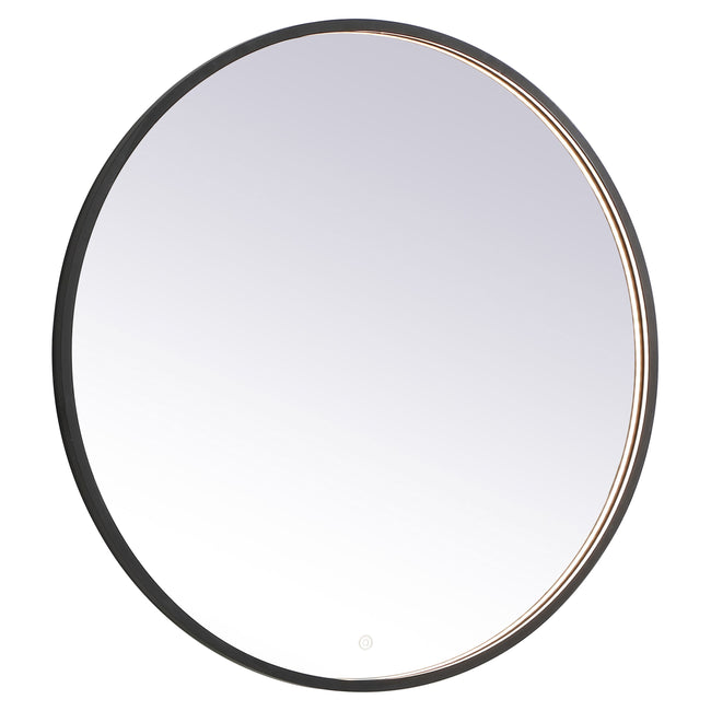MRE6036BK Pier 36" x 36" LED Mirror in Black - Adjustable Color Temp