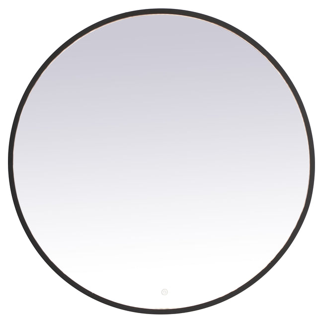 MRE6039BK Pier 39" x 39" LED Mirror in Black - Adjustable Color Temp