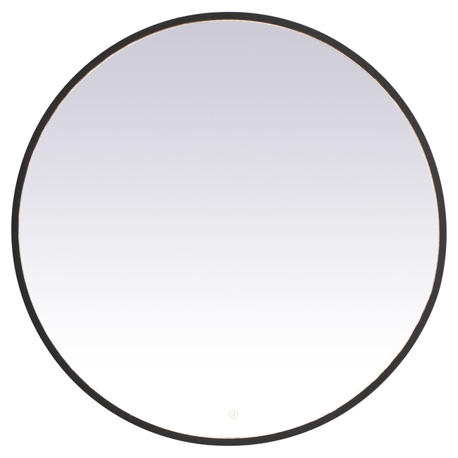 MRE6042BK Pier 42" x 42" LED Mirror in Black - Adjustable Color Temp