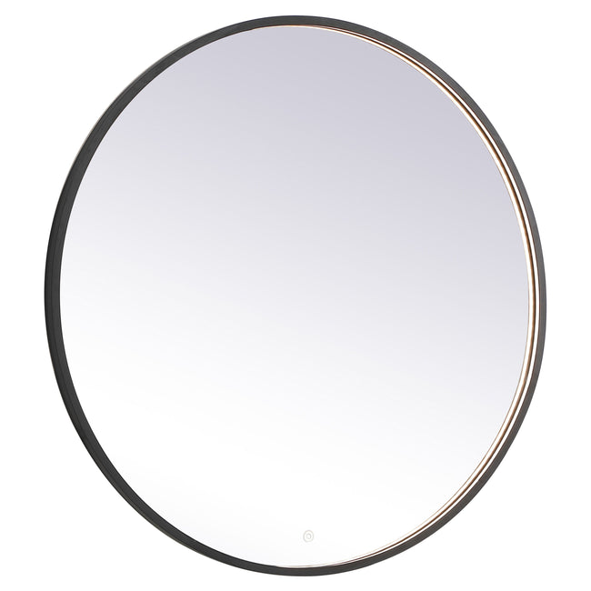 MRE6042BK Pier 42" x 42" LED Mirror in Black - Adjustable Color Temp