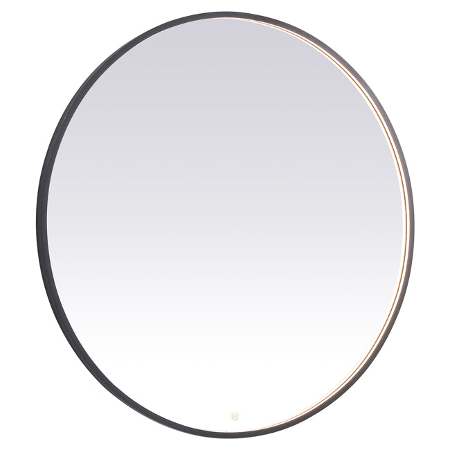 MRE6045BK Pier 45" x 45" LED Mirror in Black - Adjustable Color Temp