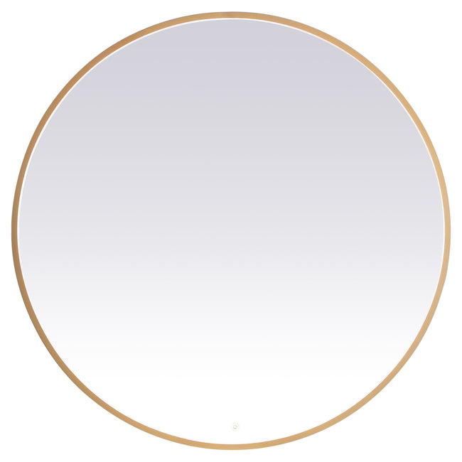 MRE6045BR Pier 45" x 45" LED Mirror in Brass - Adjustable Color Temp