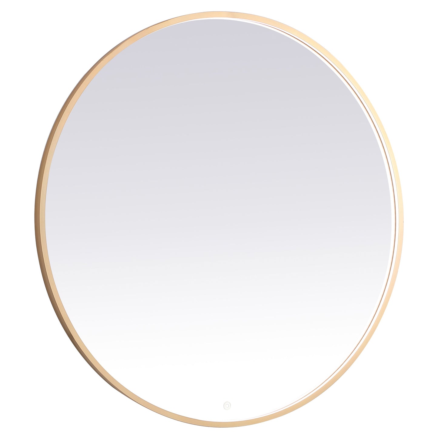 MRE6045BR Pier 45" x 45" LED Mirror in Brass - Adjustable Color Temp