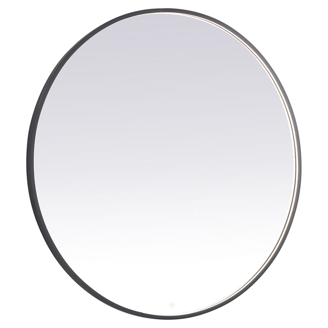 MRE6048BK Pier 48" x 48" LED Mirror in Black - Adjustable Color Temp