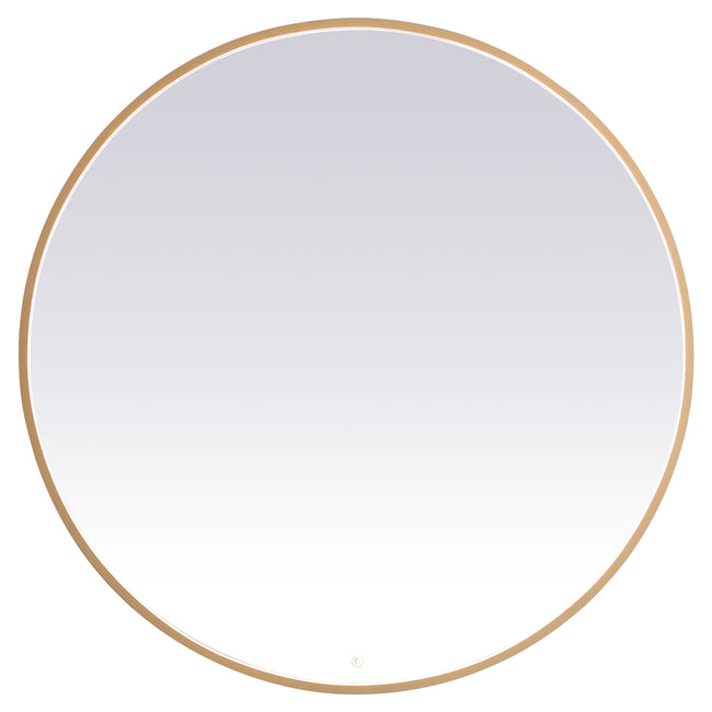MRE6048BR Pier 48" x 48" LED Mirror in Brass - Adjustable Color Temp