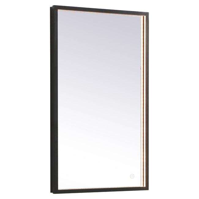 MRE61830BK Pier 18" x 30" LED Mirror in Black - Adjustable Color Temp