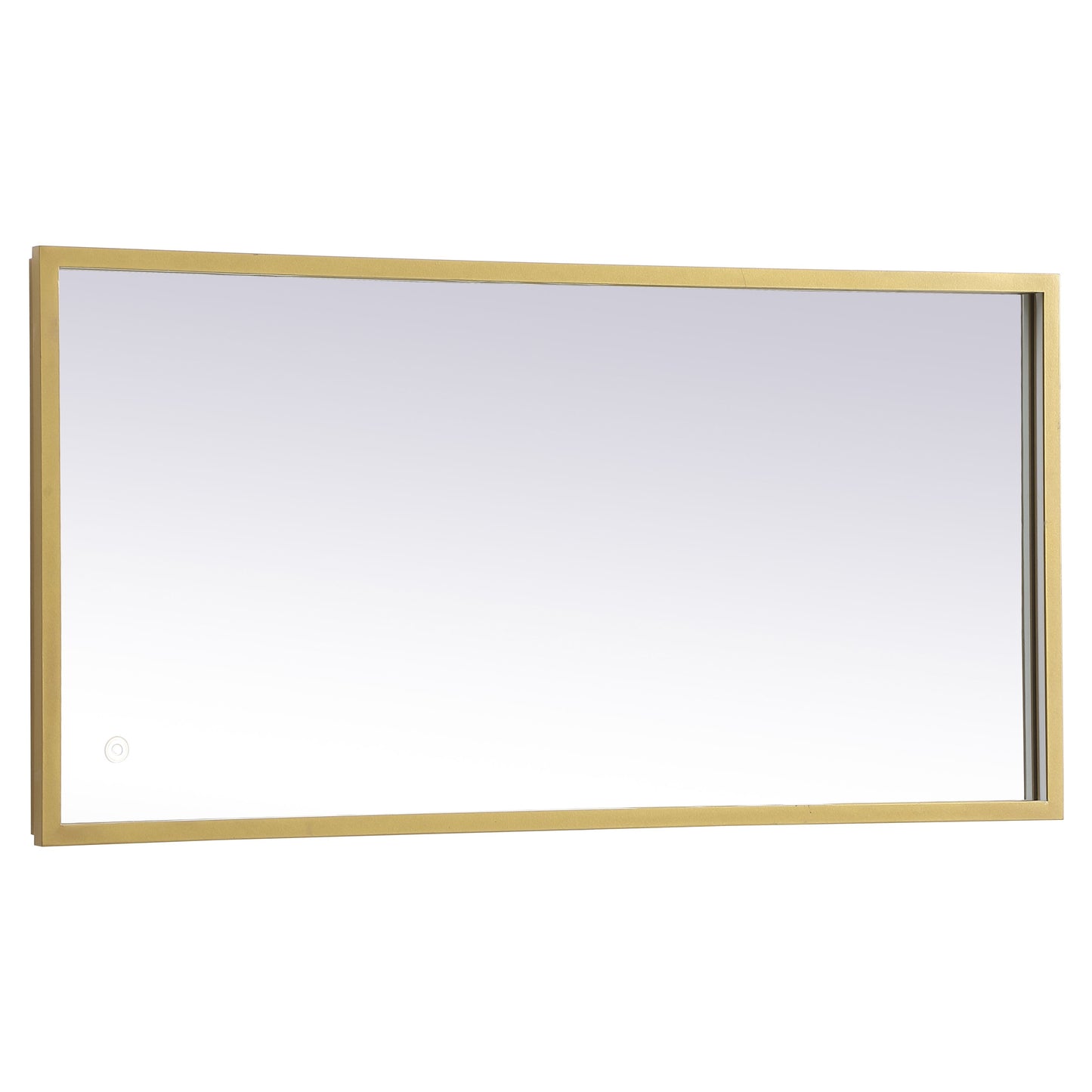 MRE61836BR Pier 18" x 36" LED Mirror in Brass - Adjustable Color Temp