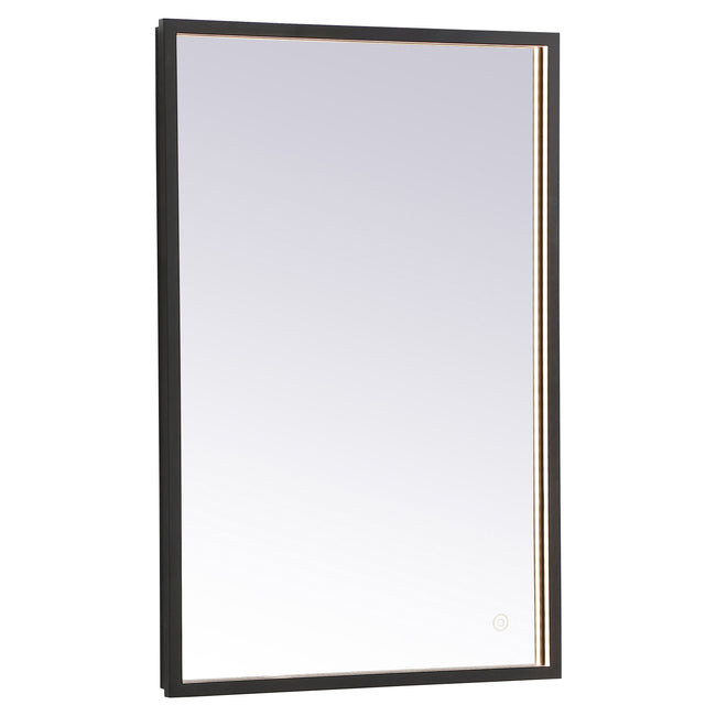 MRE62030BK Pier 20" x 30" LED Mirror in Black - Adjustable Color Temp