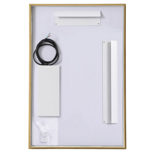 MRE62030BR Pier 20" x 30" LED Mirror in Brass - Adjustable Color Temp